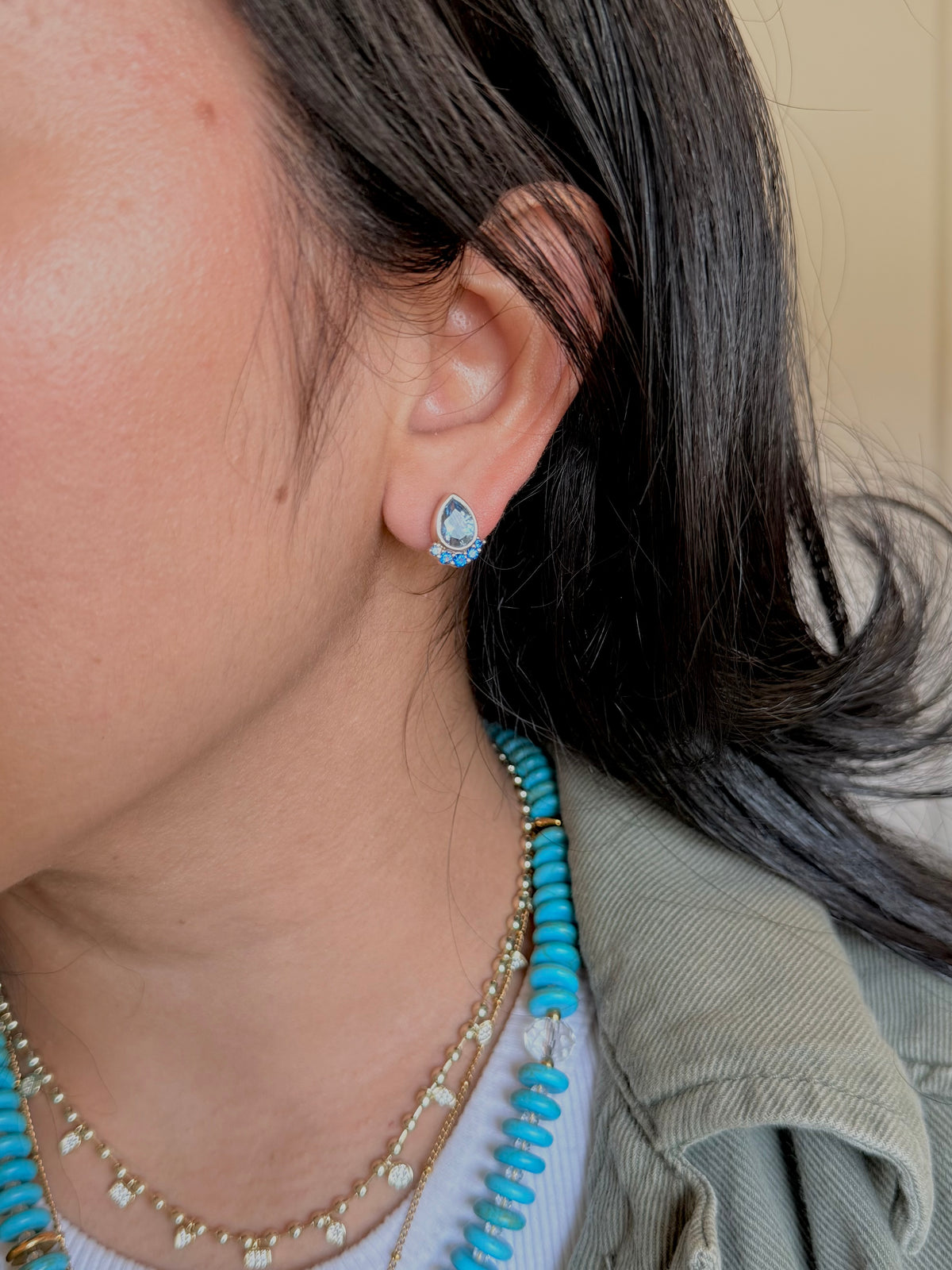 Denim Blue Earrings