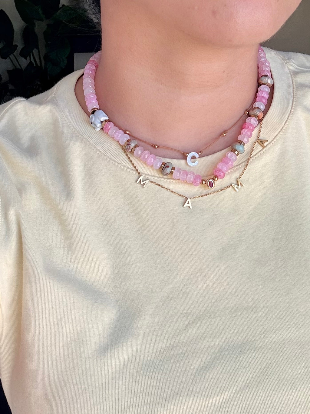 Pink Beaded Elephant
