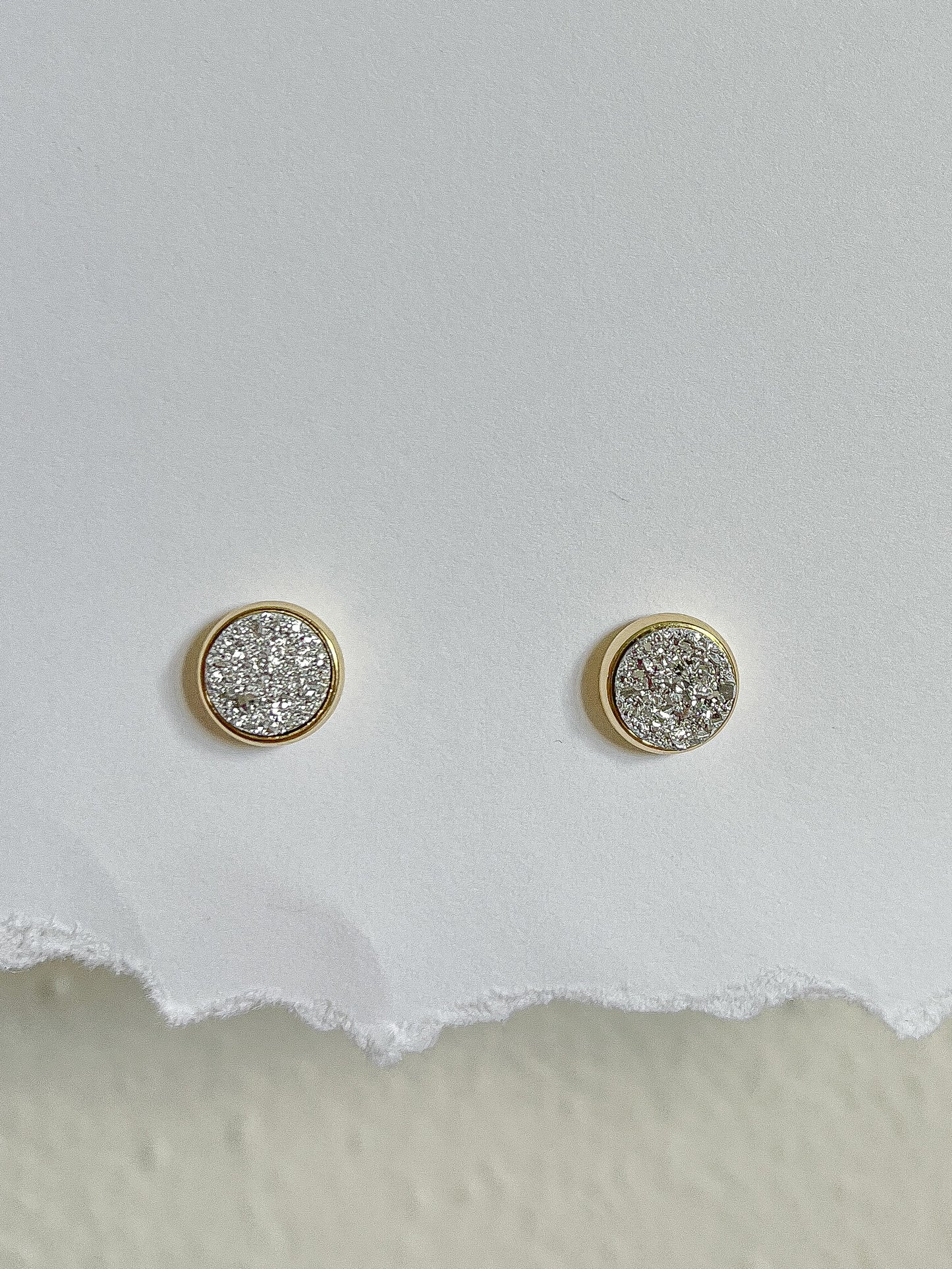 Mom Stud Earring White