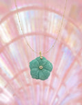Aqua Natural Flower Necklace