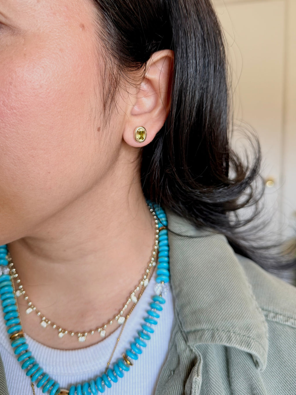 Green Olive Earrings