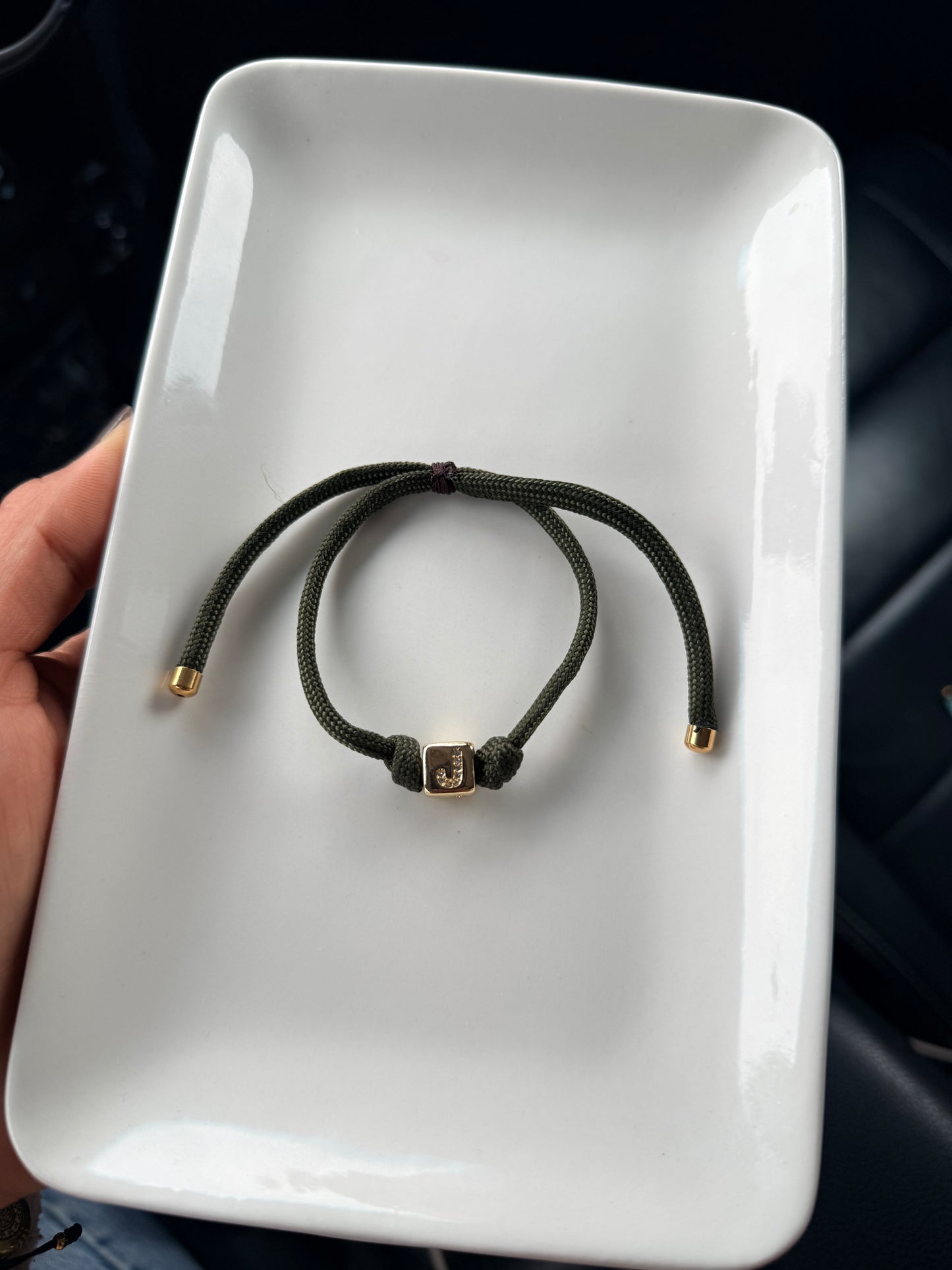 Initial Cord Bracelet