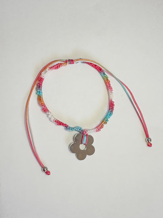 Colorful flower bracelet