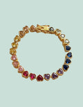 Rainbow Heart Bracelet