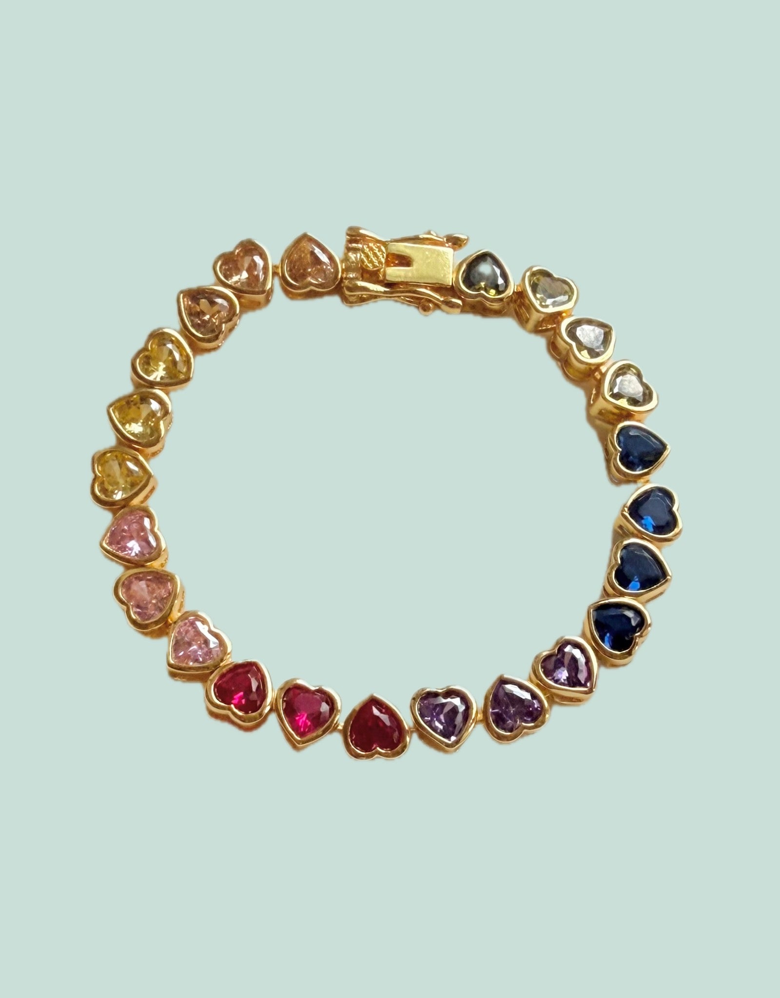 Rainbow Heart Bracelet