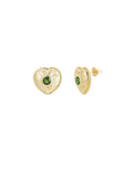 Esmeralda Heart Earrings