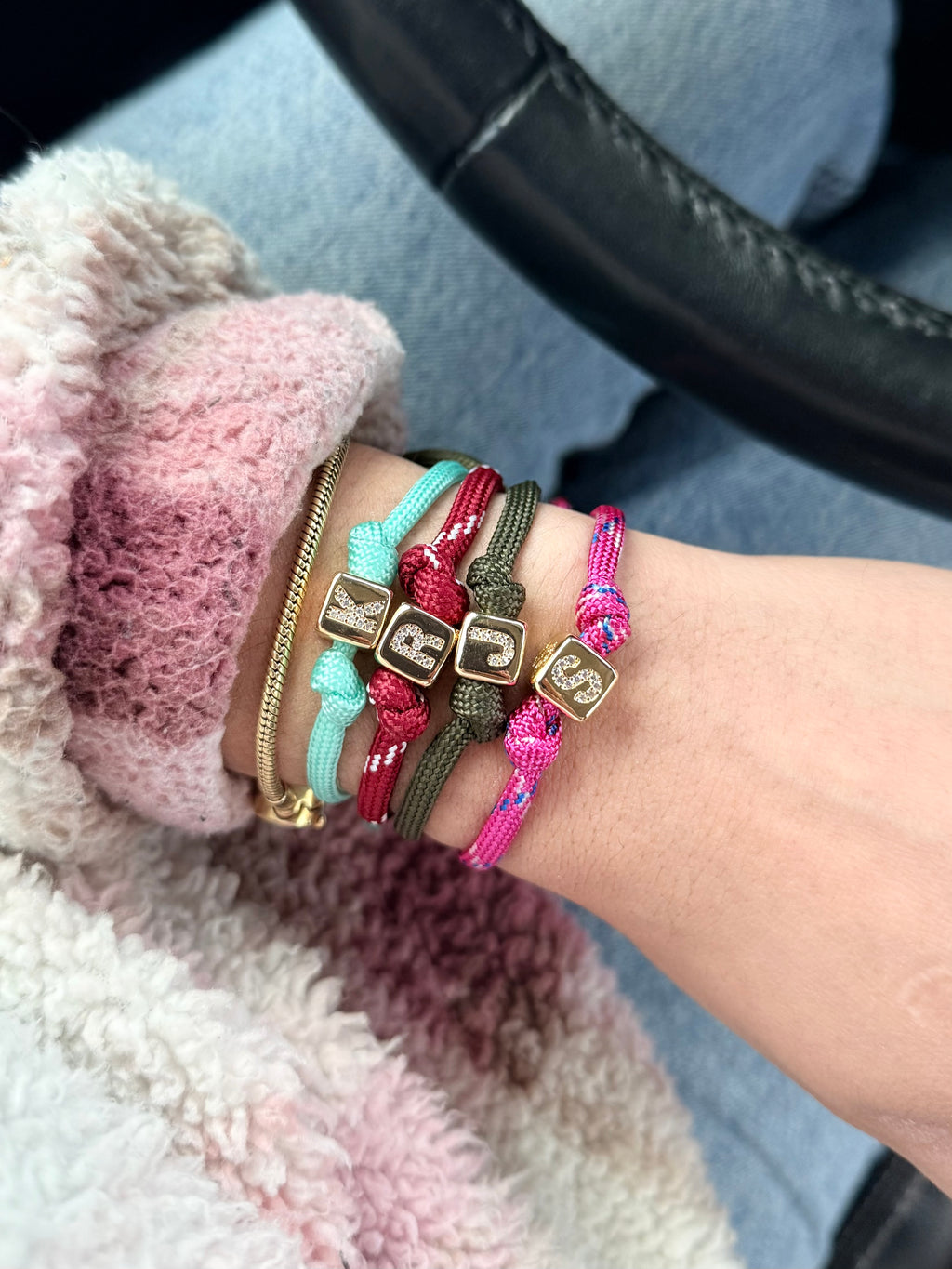 Initial Cord Bracelet