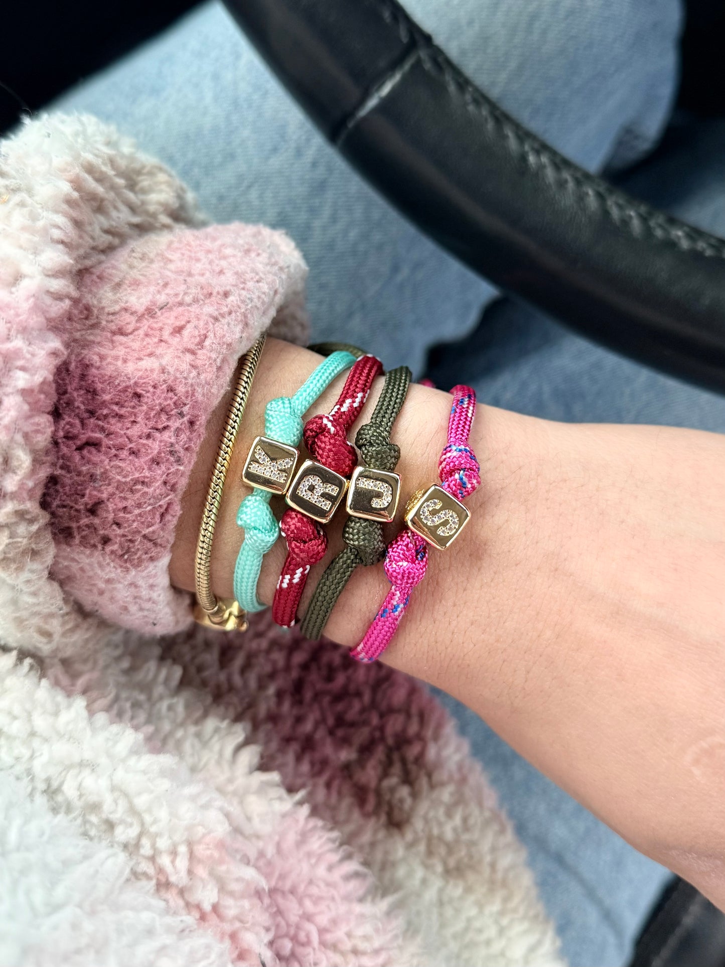 Initial Cord Bracelet