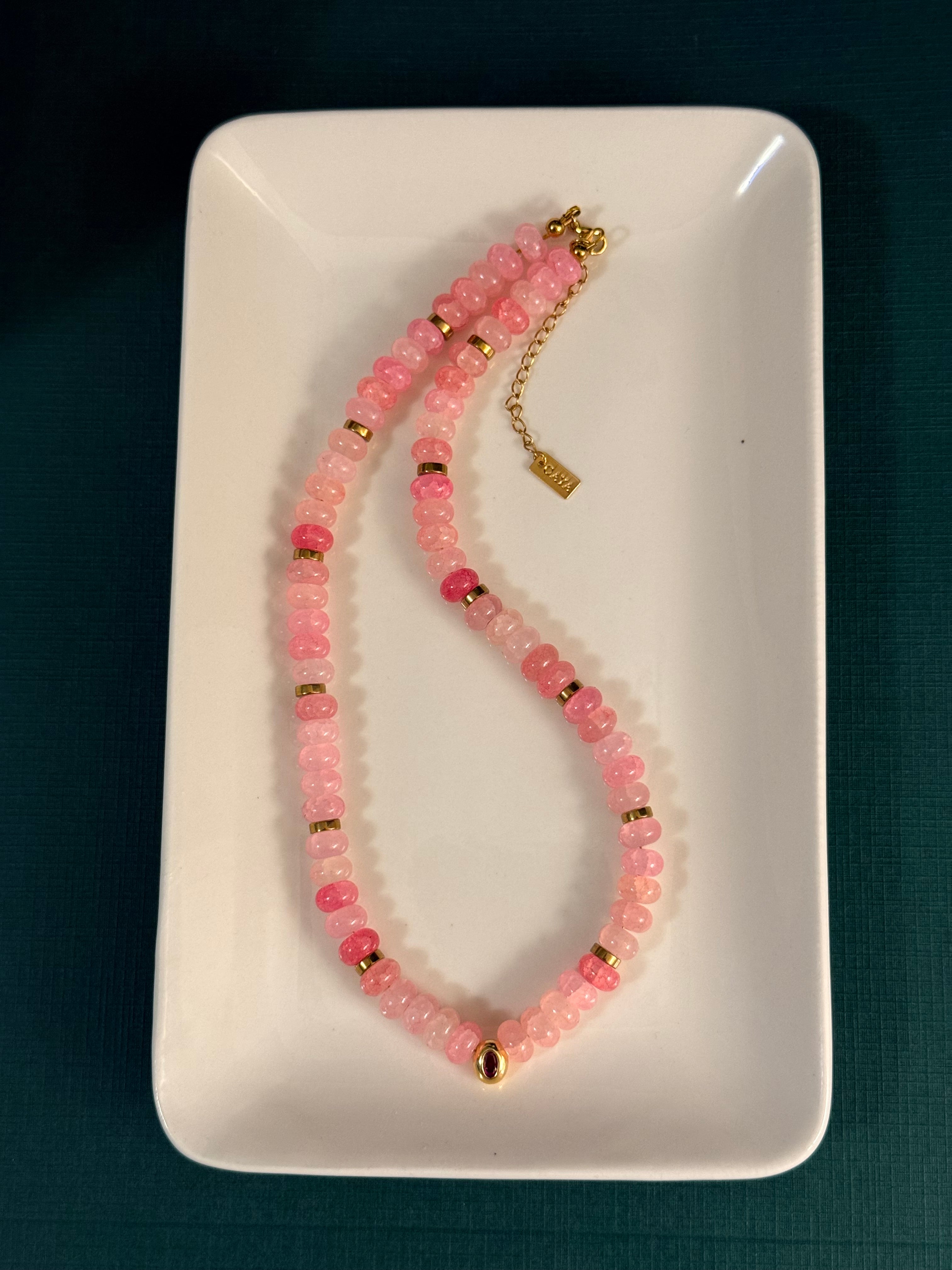 Pink Bead Necklace