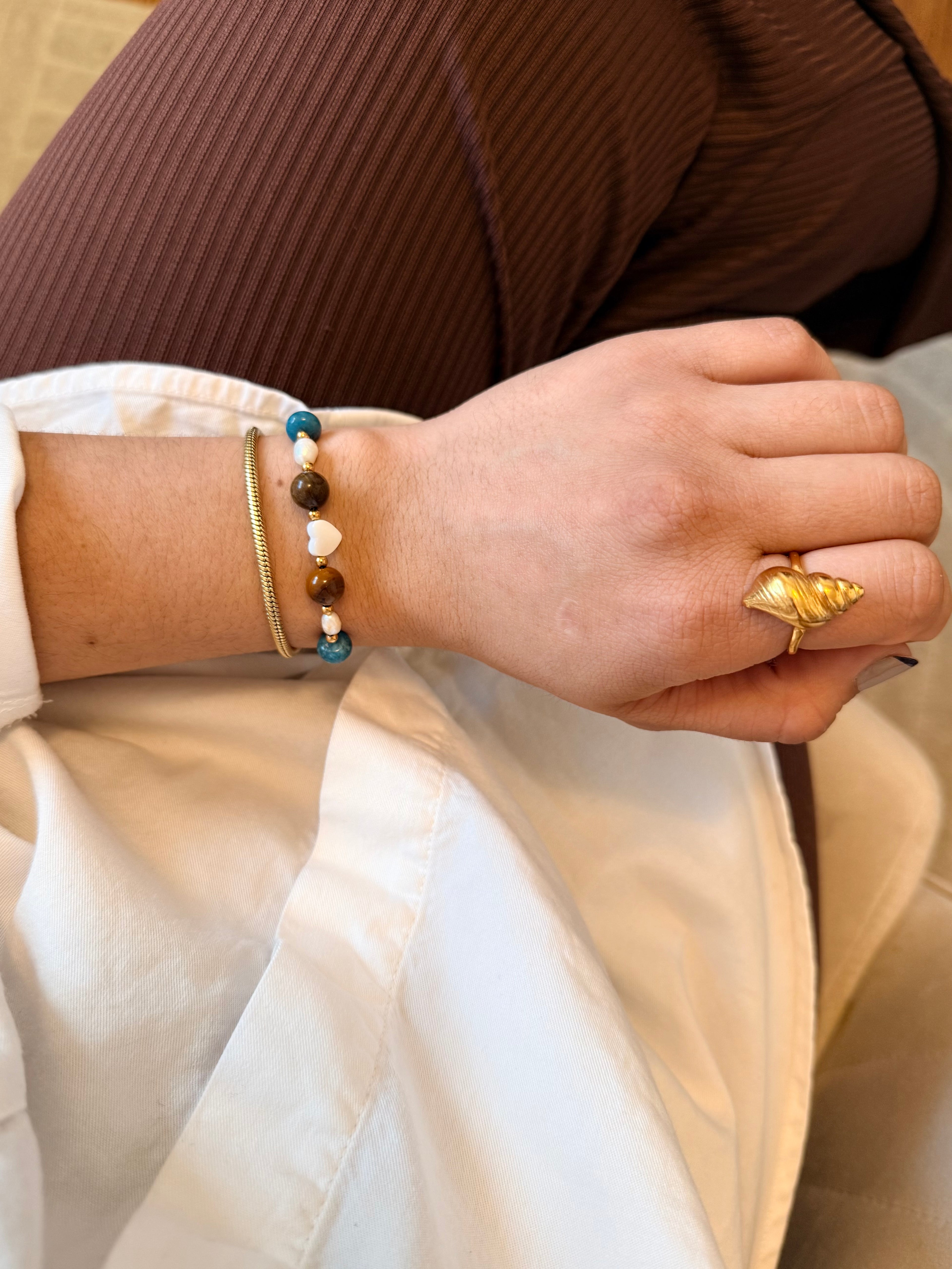 White Heart Bracelet