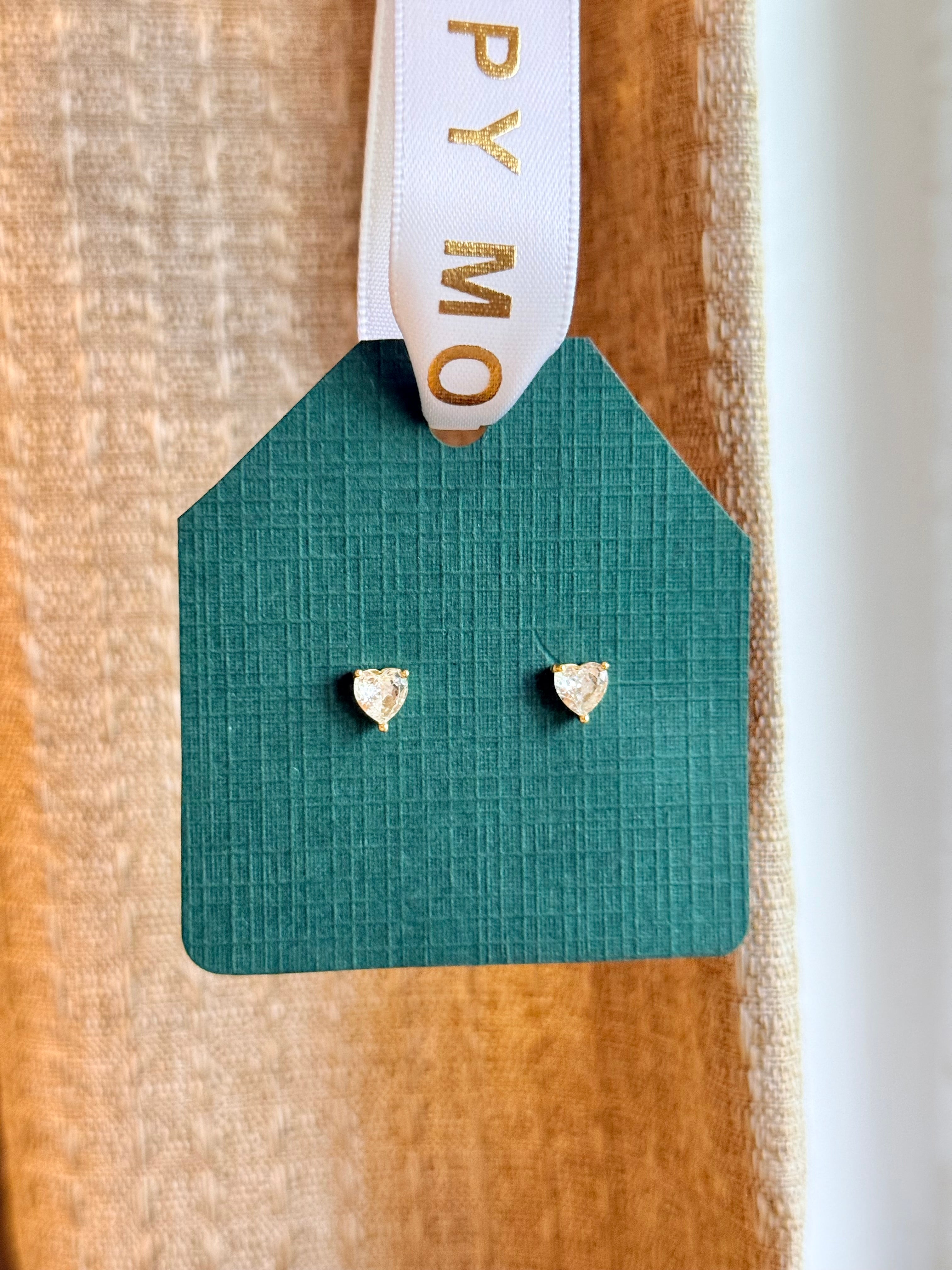 Crystal Heart Earrings