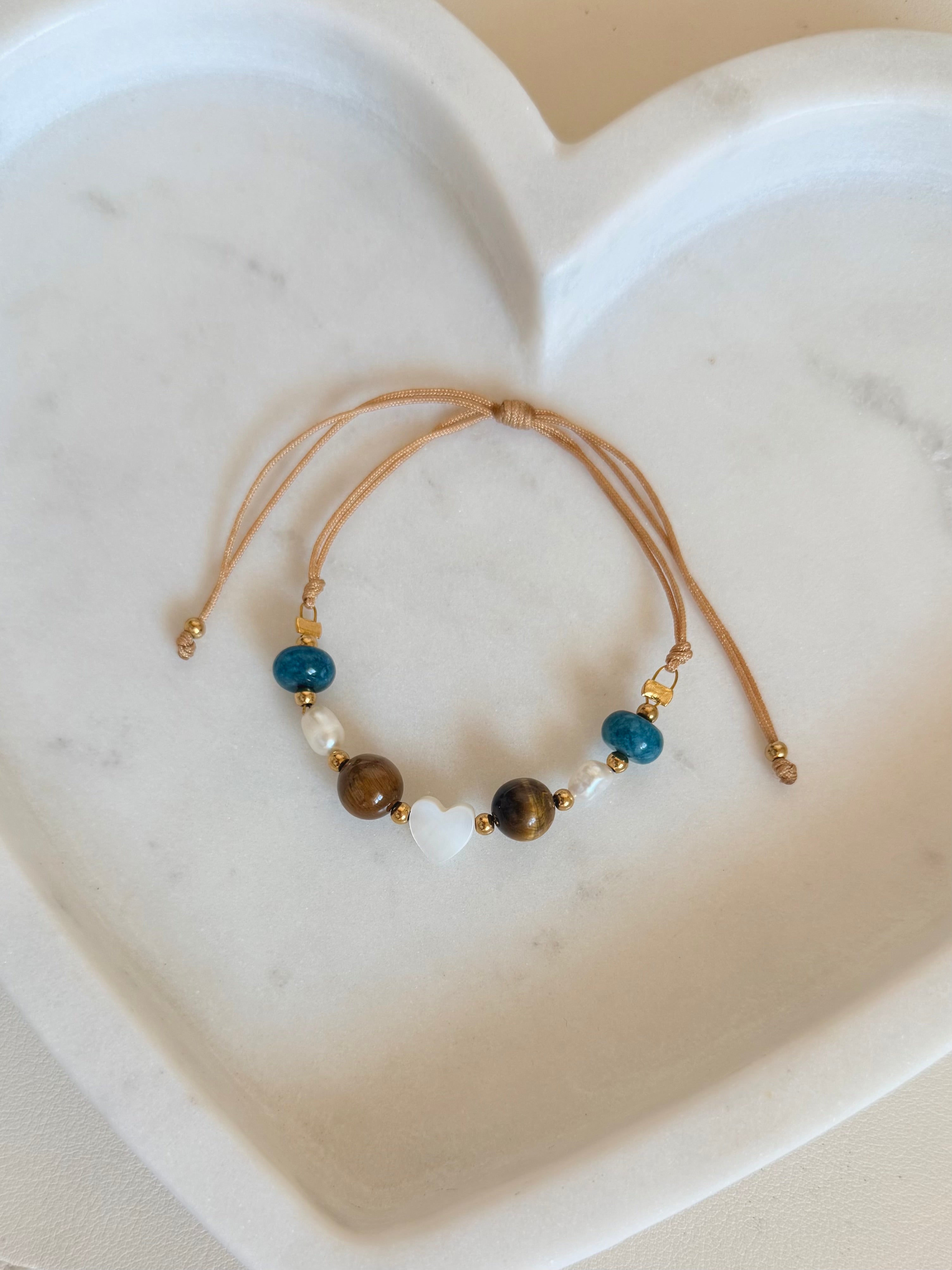 White Heart Bracelet