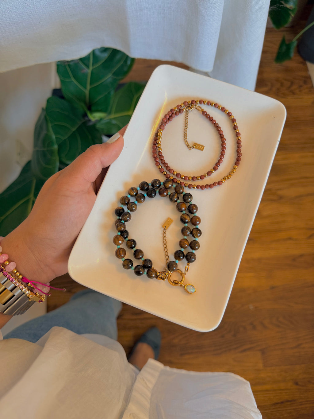 Tiger’s Eyes Turquoise Necklace