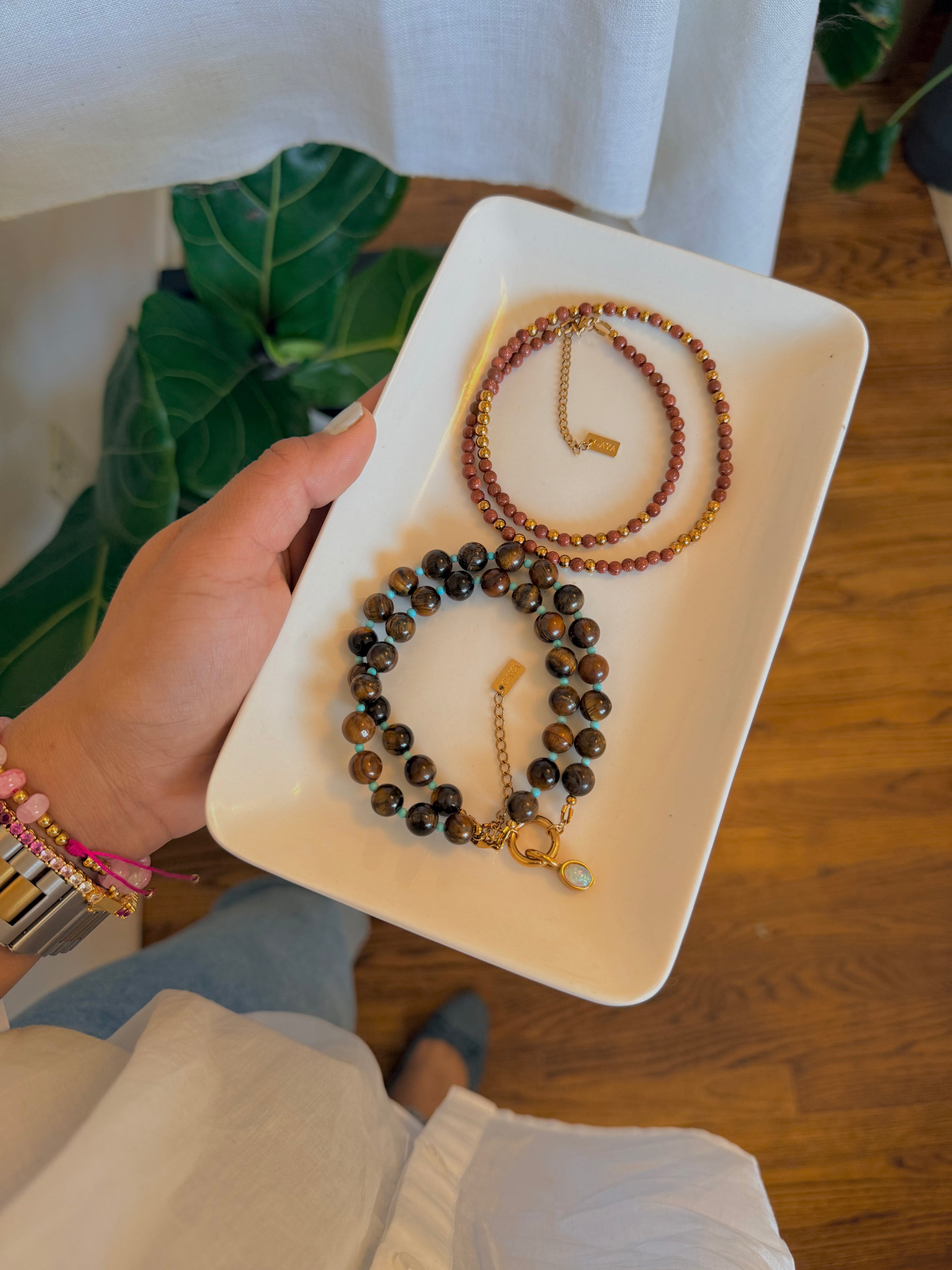 Tiger’s Eyes Turquoise Necklace