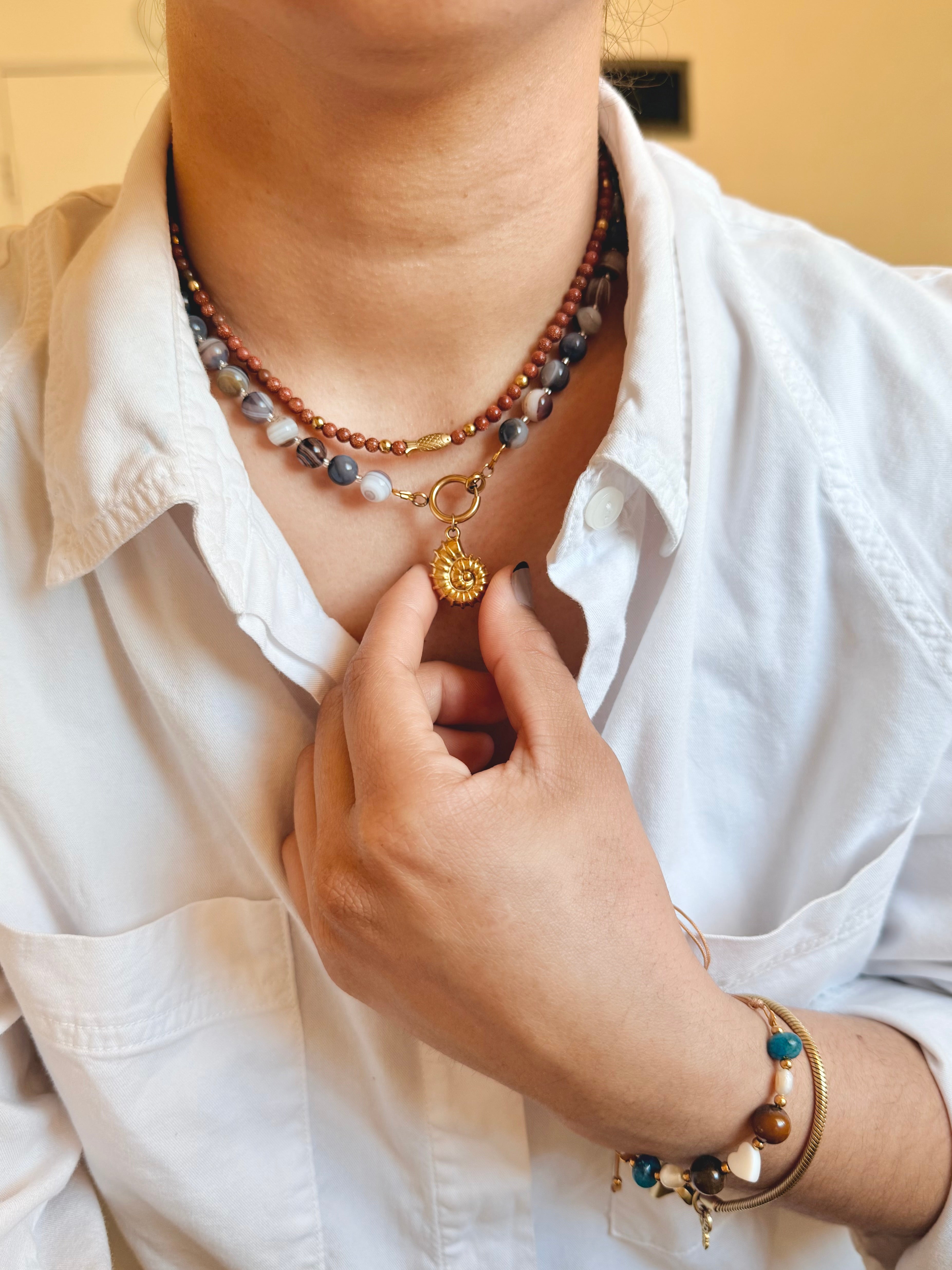 Shell Agata Necklace